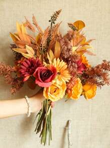 1 束塑料人造花束，浪漫人造花束，情人节，礼物 - 彩色 - 查看 6