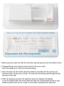 10/5/1 Stück Einweg-Sicher-Steril Piercing Einheit für Edelstein Nasen Nieten Nasen Piercing Pistole Körper Schmuck Piercing Werkzeug Maschinen Set