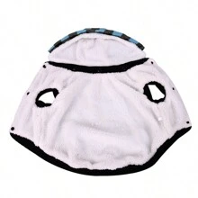 1入組格紋寵物夾克帶罩,棉服,濃烈香調和舒服的,合適的適用於小/中/大小狗,冬天室內室外使用 - 藍色 - 查看 8