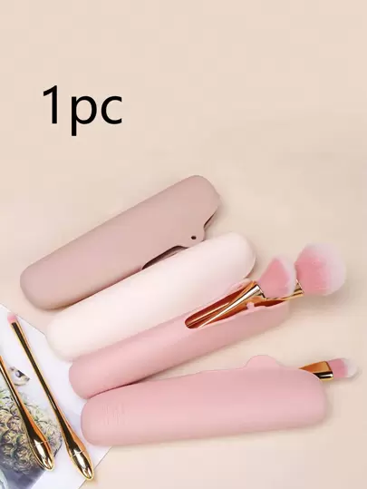 Silicone Storage Cosmetic Bag Dustproof Makeup Brush Tool Organizer Travel Portable Makeup Bag Make Up Bag