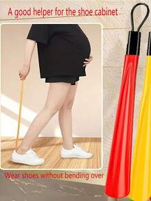 FEPK 1 Pc Blue Shoehorn For Pregnant Women, The Elderly, Shoe Lifter, Slouchy Shoe Wearer, Long Handle, Household Shoehorn, Extended Shoehorn - Blue - View 2