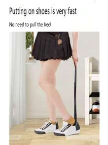 FEPK 1 Pc Blue Shoehorn For Pregnant Women, The Elderly, Shoe Lifter, Slouchy Shoe Wearer, Long Handle, Household Shoehorn, Extended Shoehorn - Blue - View 1