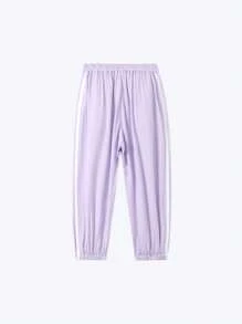 Annil Tween Girl Summer Wear Loose Feet Tie Cool Mosquito Proof Lightweight Pants