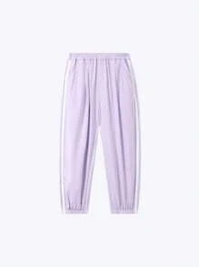 Annil Tween Girl Summer Wear Loose Feet Tie Cool Mosquito Proof Lightweight Pants