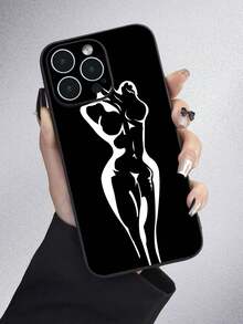 1入黑色線條圖案tpu套,帶磨砂紋理,全面防塵防水,適用於iphone7 / 8 / 11 / 12 / 13 / 14 / 15 / X / Xr / Xs / Plus / Pro / Pro Max / Se2 / Mini - 彩色 - 查看 6