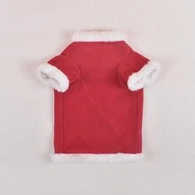 1pc Red Christmas Pet Clothes For Small Dogs And Cats - Red - View 2