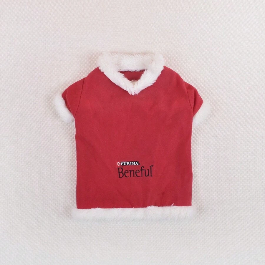 1pc Red Christmas Pet Clothes For Small Dogs And Cats - Red - View 1