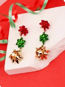 A Christmas Simple Metal Earrings - Christmas model A - View 2