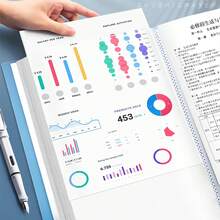 1 Miếng Bán trong suốt A4 Tài liệu Bìa đựng hồ sơ , Thông tin Hộp đựng Với Trong suốt A4 Nhạc nền Kẹp , Có sẵn In - Hồng - Xem 3