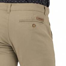 Holstone Pack de 2 Piezas Pantalones Estilo Chino Caqui Y Azul Gabardina Premium Skinny Fit Estilo Casual Para Hombre