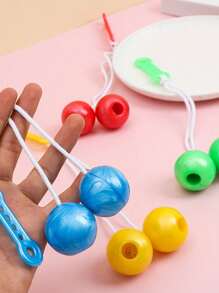 1pc Purple Pro-Clackers Ball, Clack Ball, Rattle Toy Ball For Shaking & Hitting - Purple - View 6