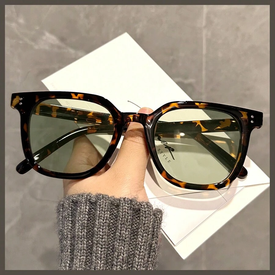 Fashion Street Snap Square Frame Unisex Sunglasses M221 Boho Sunglasses Beach Sun Glasses Beach Accessories For Women Sun Glasses Sunglasses Shades Fashionable Shade Elegant Outfit Family Outings Travel Vacation Holiday For Summer Beach Vacation,Outdoor,Travel - Chocolate Brown - View 1
