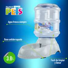 Fancy Pets Bebedero de Agua Chico para Perro o Gato co Capacidad de 1 Galón, 3.8 Litros - Gris - Ver 5