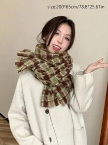 冬季加厚围巾女士披肩保暖披肩女士仿羊绒流苏围巾脖头巾柔软披肩