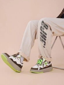 WARRIOR 回力新款男士休闲运动鞋厚底增高滑板鞋透气防滑百搭白棕 - 棕色 - 查看 6