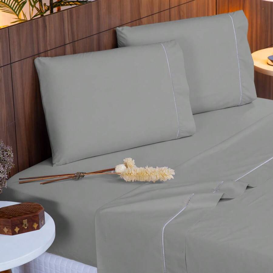 Sheet Sets with Pillowcases - Grey - View 1