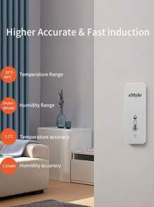 1 cái WiFi Phòng Nhiệt kế Máy thấp độ kế , Số Trong nhà Nhiệt độ Độ ẩm Sensor Với Thông minh Ứng dụng Và Dữ liệu Ghi âm , Làm việc Với ALEXA Google Nhà  , Là Cần thiết - trắng - Xem 4