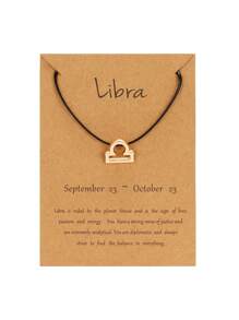 1 件手工編織可調式紙卡手鍊帶十二生肖符號 - 黑色 - 查看 6