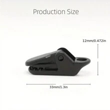 10 件/包戶外露營帳篷防水布夾,防風鱷魚牙夾固定配件 - 黑色 - 查看 11