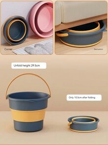 1個可用作水桶或垃圾桶的多功能折疊桶,高身浸腳桶,過膝腳浴桶,保護腿部的五層絕緣腳浴盆,可折疊的腳洗盆,適用於家庭和旅行 - 墨綠色 - 查看 7