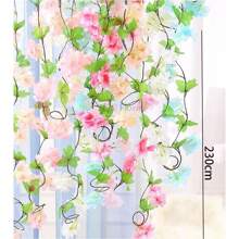 1入組人工花藤花鏈壁掛裝飾,適用於室內、婚禮、派對等場合