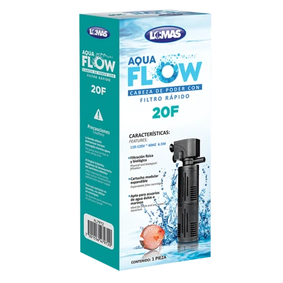 Lomas Aquaflow 20 Cabeza de Poder con Filtro Rápido para Peceras