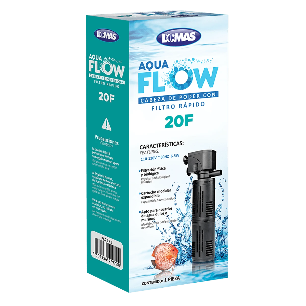 Lomas Aquaflow 20 Power Head With Quick Filter For Fish Tanks - 黑色 - 查看 1