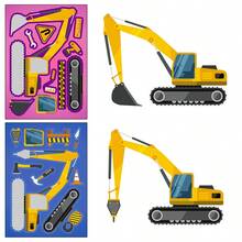 6入組可愛的裝飾性臉部變換貼紙,兒童手工diy表情符號自粘塗鴉貼紙,儿童创意拼图贴纸 - 黑色 - 查看 5