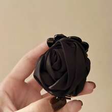 1入韓式時尚緞布玫瑰花髮夾,女士及女友理想禮物