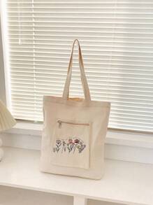 Letter Pattern Printing Large Capacity Summer Shopping Bag, Printed Casual Tote Bag, Reusable Fashion Backpack, Multifunctional Handbag,Canvas Shopping Bag,Women's Letter Print Tote Bag, Canvas Shoulder Bag, Large Capacity Shopping Bag,Simple Fashionable Pattern Canvas Bag, Portable Shopping Bag, Lightweight Multifunctional Shoulder Bag, Tote Bags For Students, Multiple Compartments, Perfect For Beach, School, Work & Daily Use, Literary School Bag & Book Bag For Women Or Students, Perfect For Books, Shopping, Back To School And More, Literary School Bag For Teens