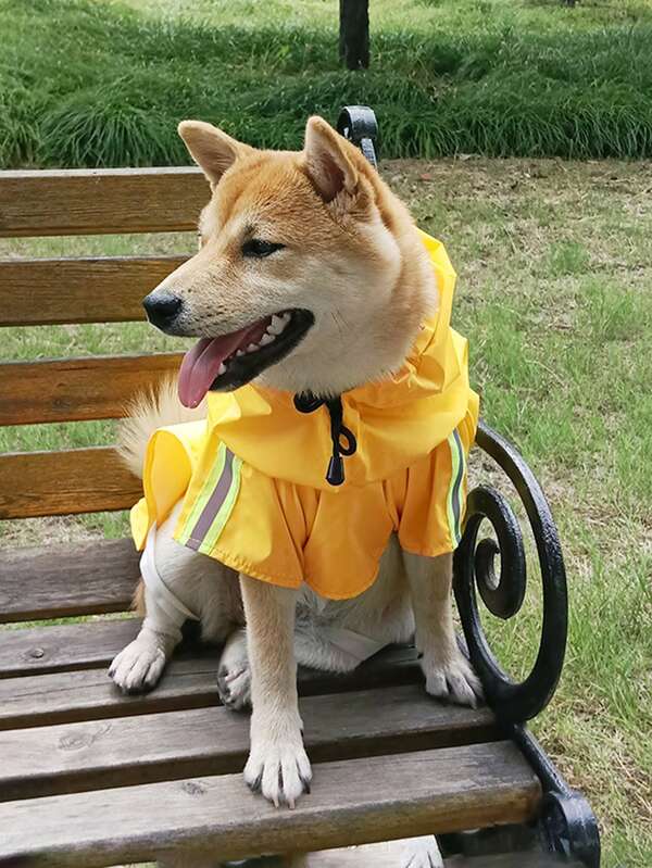 1PC Professional Dog Raincoat, Reflective Pet Raincoat For Dogs