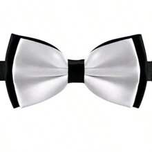 1pc Men Adjustable Two-T1 Double Layer Bowtie Casual Men Necktie