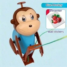 1pc Battery Operated Climbing Monkey Toy With Rope, Electric Monkey Toy For Kids - Blue - View 1