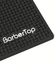1pc 30cm*19cm Hairdresser Styling Tool Mat, Electric Trimmer, Scissors, Comb, Curling Iron Heat Resistant Non-Slip Silicone Pad, Black Color, Promotion Tool Accessory