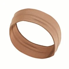 1條純色彈性髮帶,女士臉部清潔頭帶,簡約時尚的運動瑜珈窄頭帶