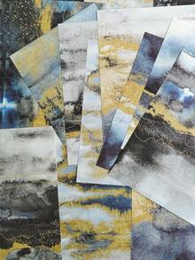 30pcs/Pack Dreamy Marbled & Sand Pattern Background Material Paper For Diy Collage Decoration - Multicolor - View 4