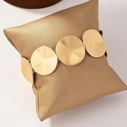 1pc Fashionable Gold-Toned Elastic Bracelet