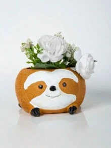 1pc Creative Cartoon Animal Shaped Flower Pot For Indoor Table Decoration - Multicolor - View 4