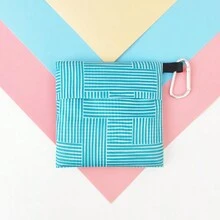 1 Miếng Sọc In Túi mua sắm , Có thể tái sử dụng Túi mua sắm , Túi tote , Túi tạp hóa - Màu xanh lam - Xem 2