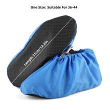 1雙防水防滑鞋套,可水洗室內鞋收納盒,保持地板地毯清潔,可重複使用的彈性鞋套保護器 - 藏蓝色 - 查看 2