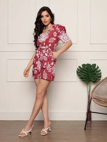 Women Dresses - Màu Đỏ Sâu - Xem 5