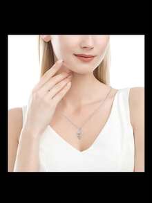 兩種顏色的心形和玫瑰形婦女吊墜項鍊,是聖誕節、情人節、生日、周年紀念日送給女友、妻子、母親的理想禮物 - 八朵玫瑰 - 查看 3