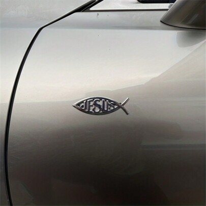 Upgrade Your Car With Fashionable 3D Metal Jesus Sticker