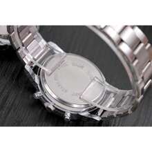 Reloj De Acero Inoxidable Para Hombre Moderno Nuevo Elegante, Reloj de Pulsera para Hombre, Análogo, Diseño Elegante, Formal, Moderno,de Acero Inoxidable, Tamaño Ajustable - Café integral - Ver 7