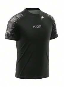 Camiseta Raglan Unissex Padel Tecnodots - Preto - Visão 1