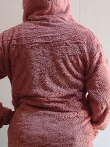 Sudadera con capucha peluche, polar, dama - Rosa - Ver 3