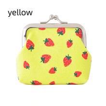 1 Miếng Của phụ nữ Ví tiền xu , Trái cây hoạt hình Thiết kế Clasp Khép kín Mini Ví Dành cho Cô gái Như Creative Qủa tặng - Ví đựng tiền dâu tây - Xem 3