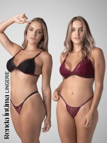 Women Sexy Lingerie Sets - Màu Đỏ Sâu - Xem 1