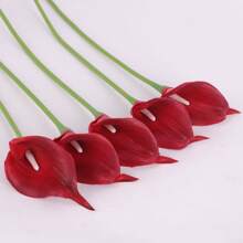 2 件逼真迷你马蹄莲装饰，适合卧室和客厅 - 酒紅色 - 查看 4