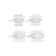 6 Unids/set Bandeja Redonda Transparente Para Maceta De Plástico Con Almacenamiento De Agua Y Diseño De Mariposa, Decoración De Jardín - Blanco - Ver 1